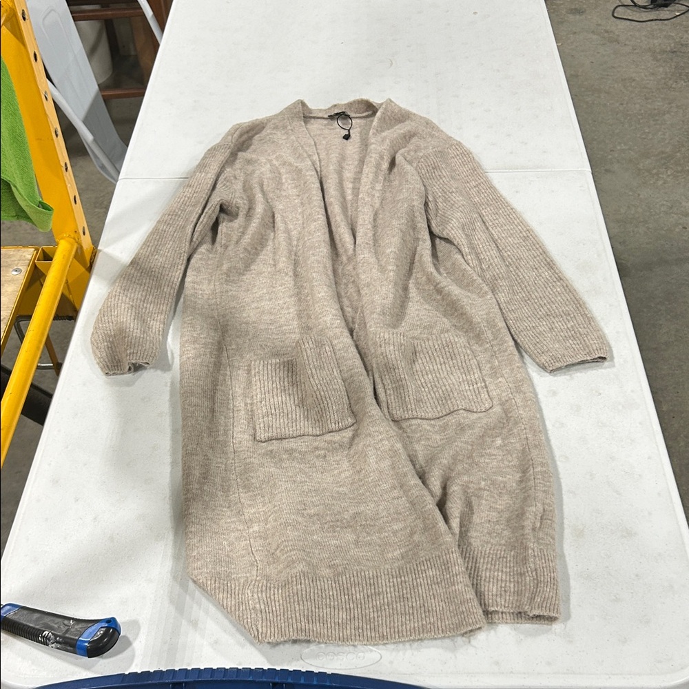 Express Beige Knit Cardigan